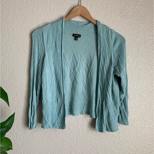 Torrid Sea Foam Green Ribbed Open Cárdigan